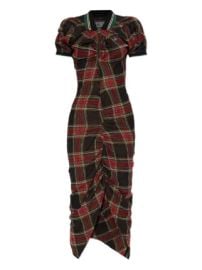 Vivienne Westwood Plaid puff-sleeve Dress | Green | FARFETCH at Farfetch
